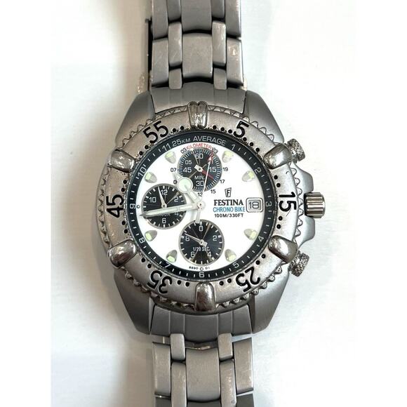 Festina Chrono Bike Quartz 8890 Men Full Working Condition Vintage Watch - Picture 1 of 16